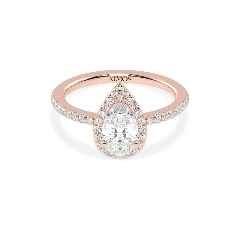 Luxe Dewdrop Halo Ring