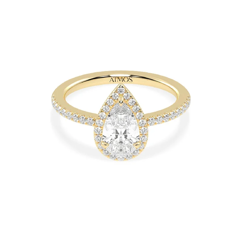 Luxe Dewdrop Halo Ring