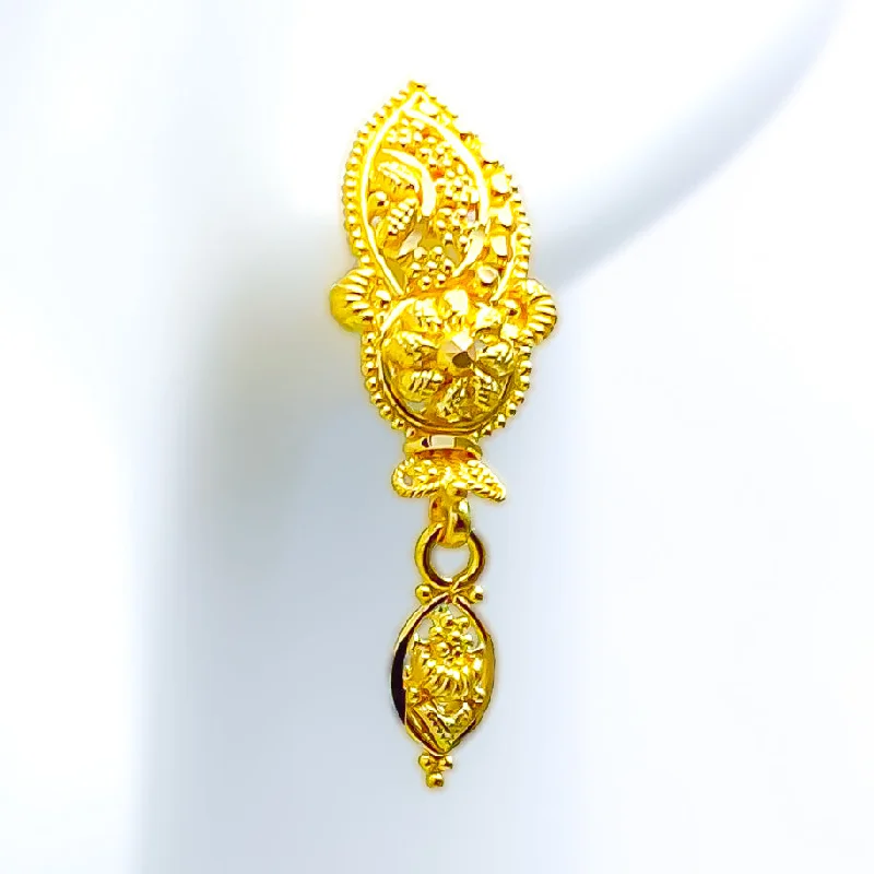 Majestic Shimmering 22k Gold Earrings