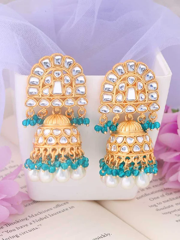 gold-plated figaro chain Rama Romini Jhumkis
