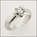 Solitaire 0.70 Ct Round in Half Bezel Cubic Zirconia Cz Ring