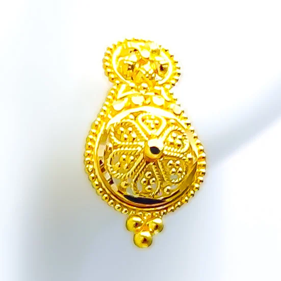 Stylish Brilliant 22k Gold Earrings