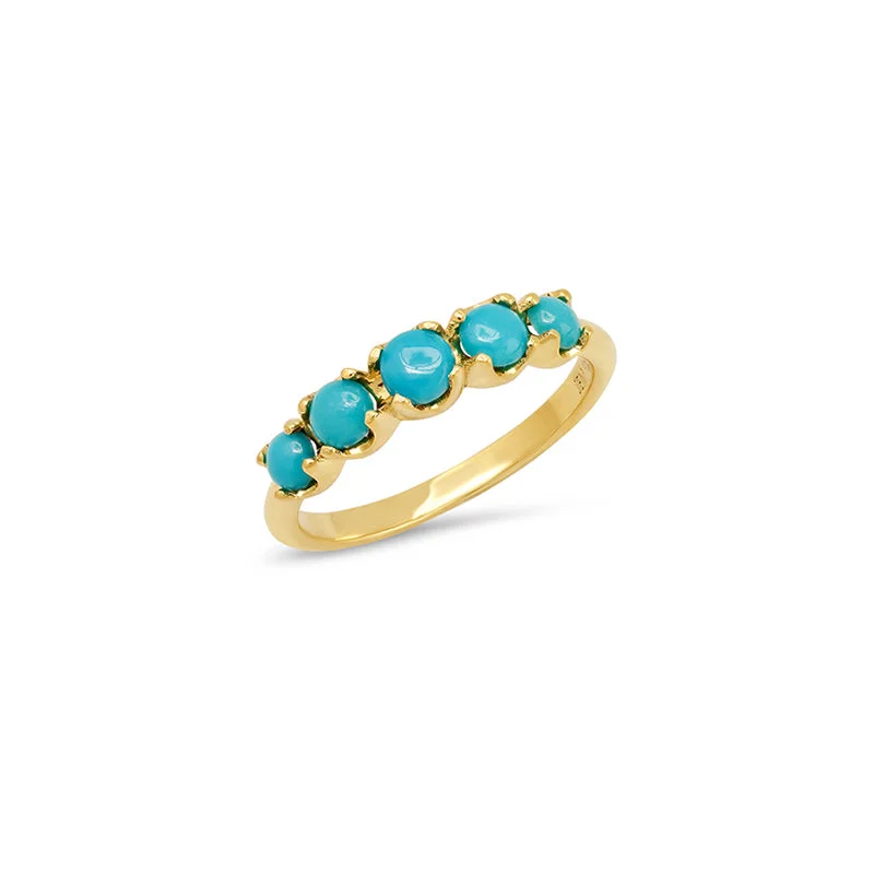 Graduated Turquoise Ring