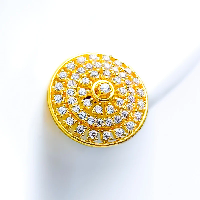 Vibrant Opulent 22k Gold CZ Tops