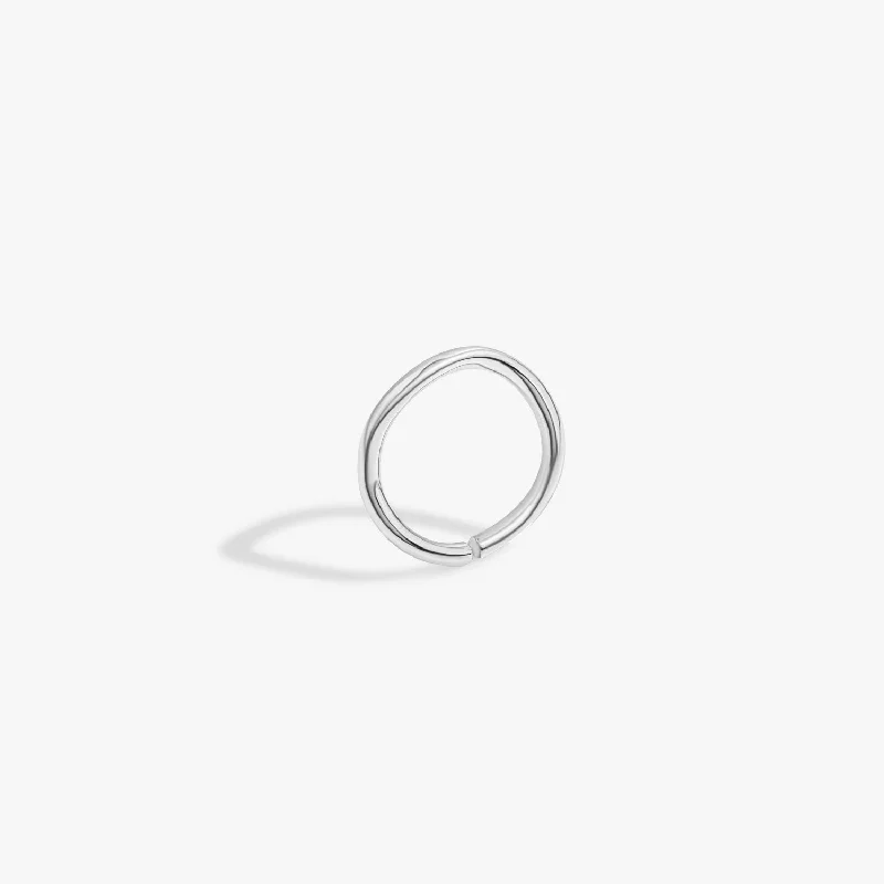 Wavy Adjustable Sterling Silver Ring