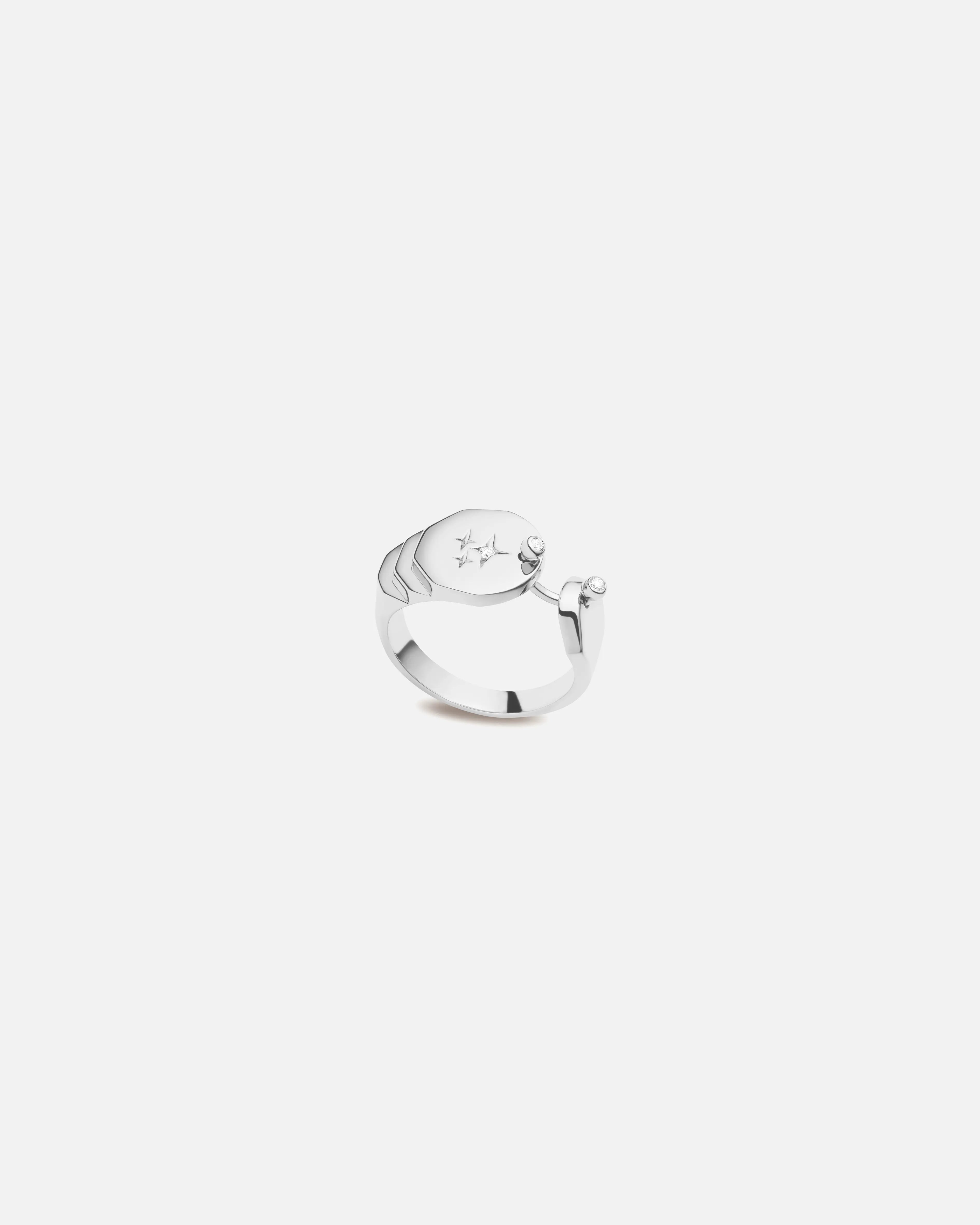 White Gold Mood Sparkles Ring