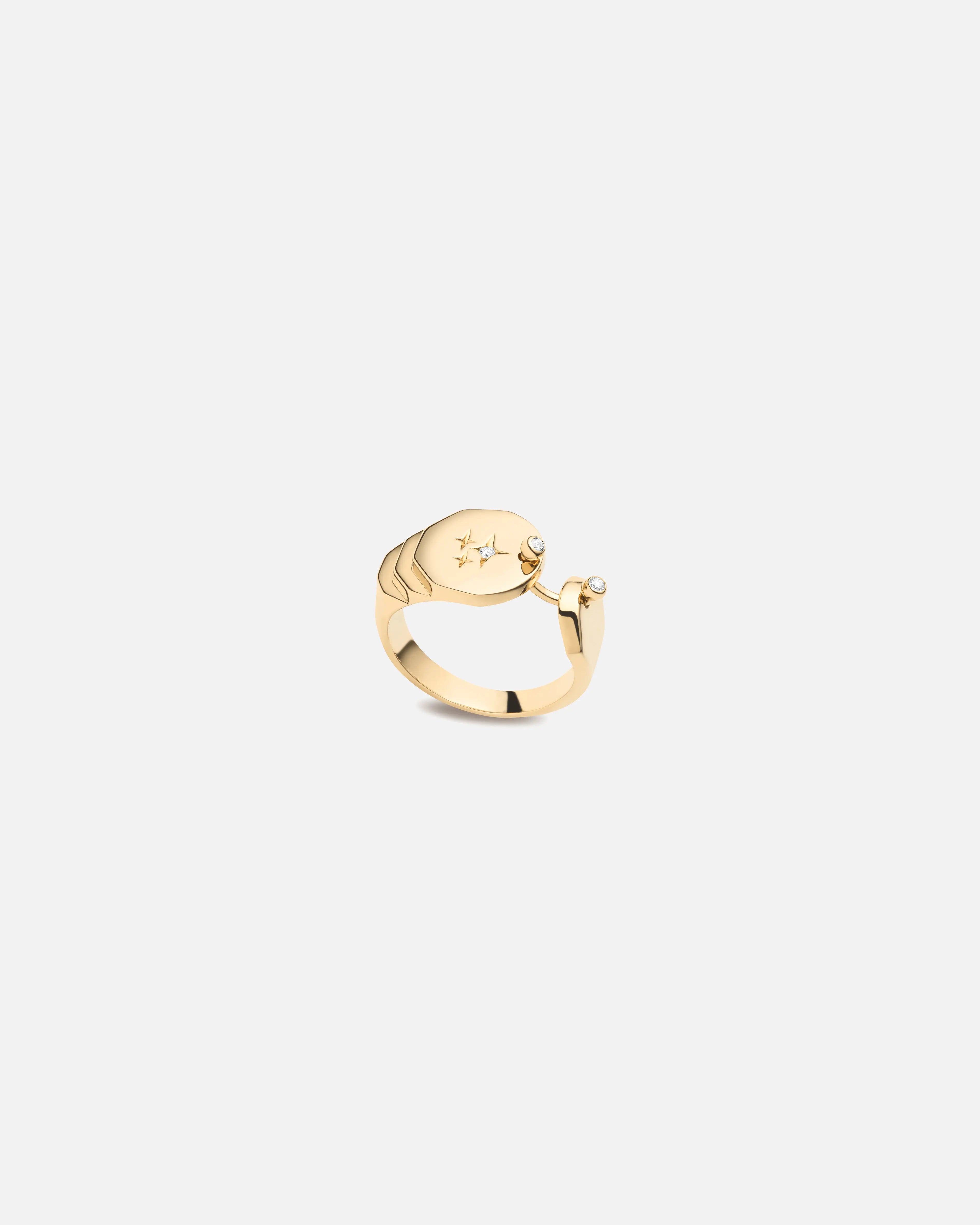 Yellow Gold Mood Sparkles Ring