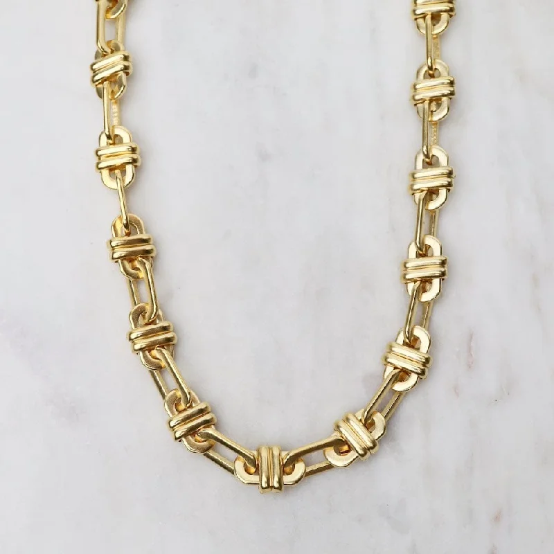 Knotted Link Chain Necklace