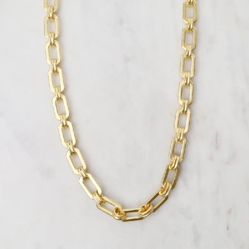 Rectangle Link Chain Necklace