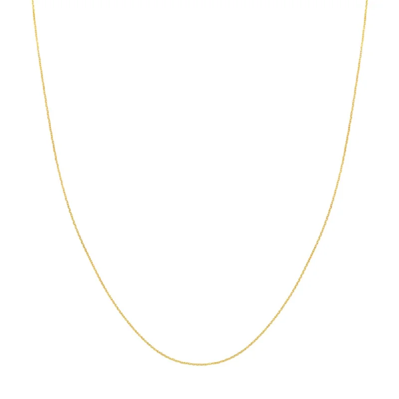 14k Gold Diamond-Cut .8mm Cable Chain