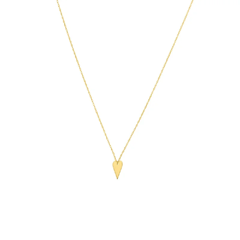 14k Gold Heart Pendant Necklace