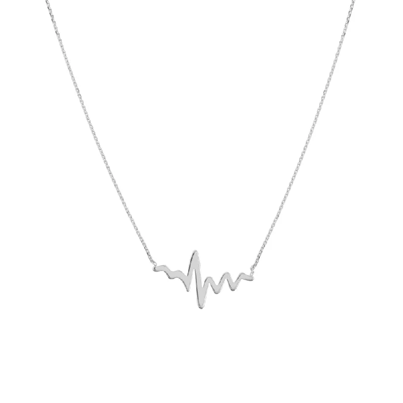 14k Gold Heartbeat Necklace