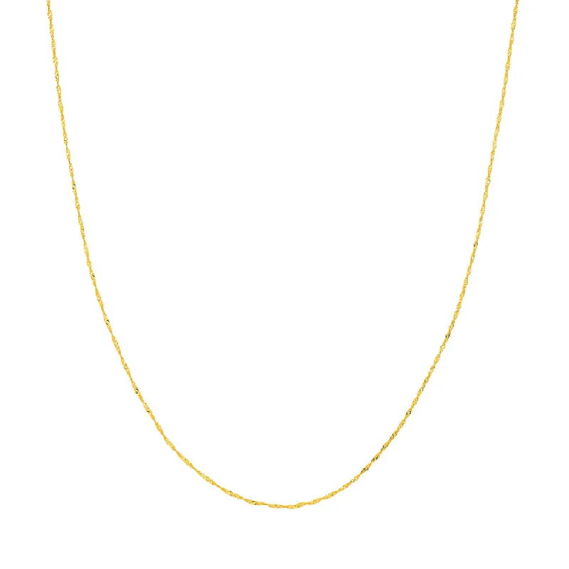 14k Gold Singapore Chain, 16"