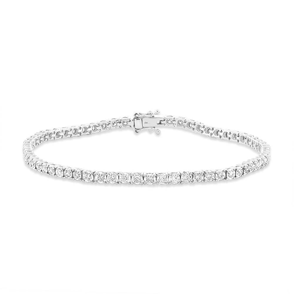 14K White Gold Diamond Bracelet