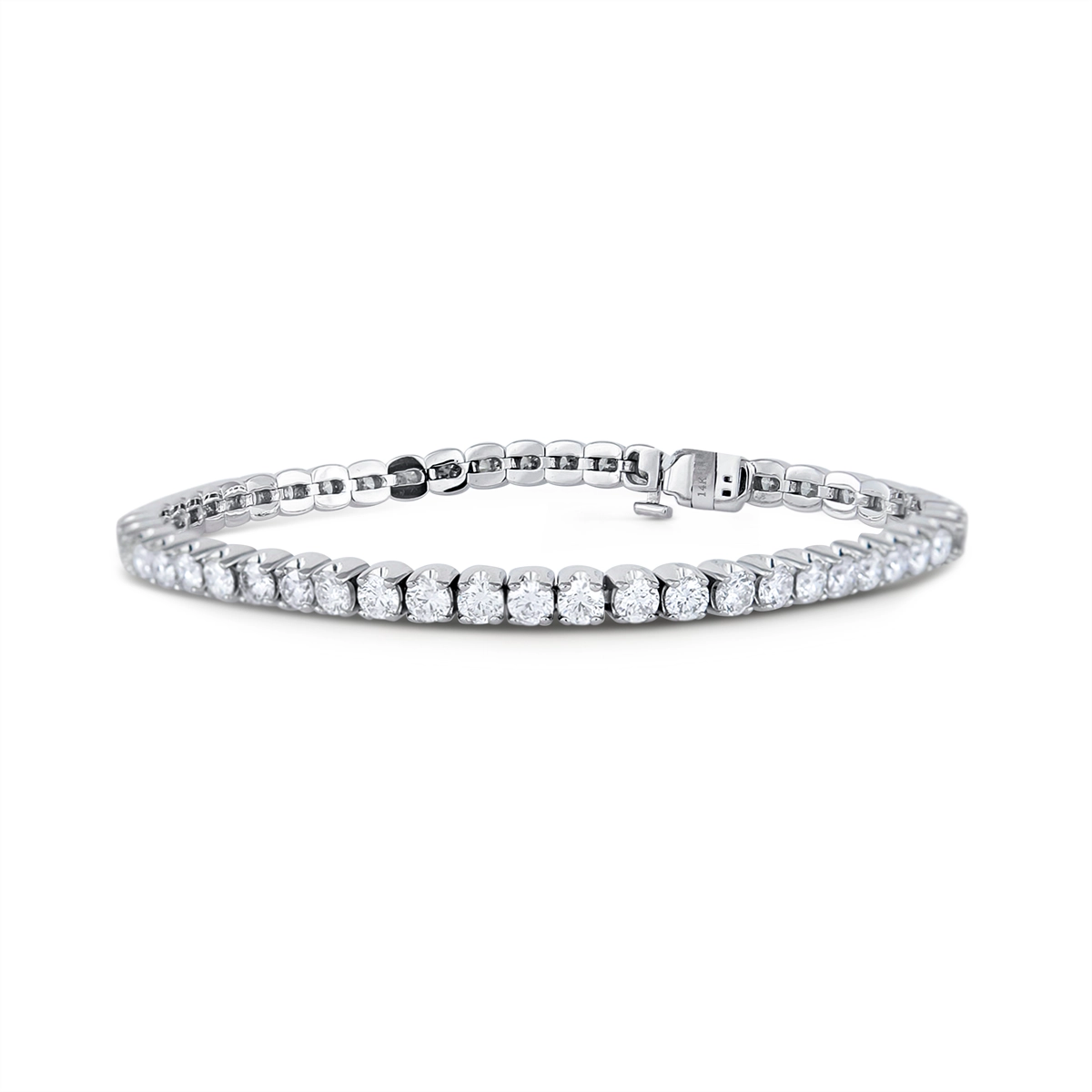 14K White Gold Diamond Tennis Bracelet