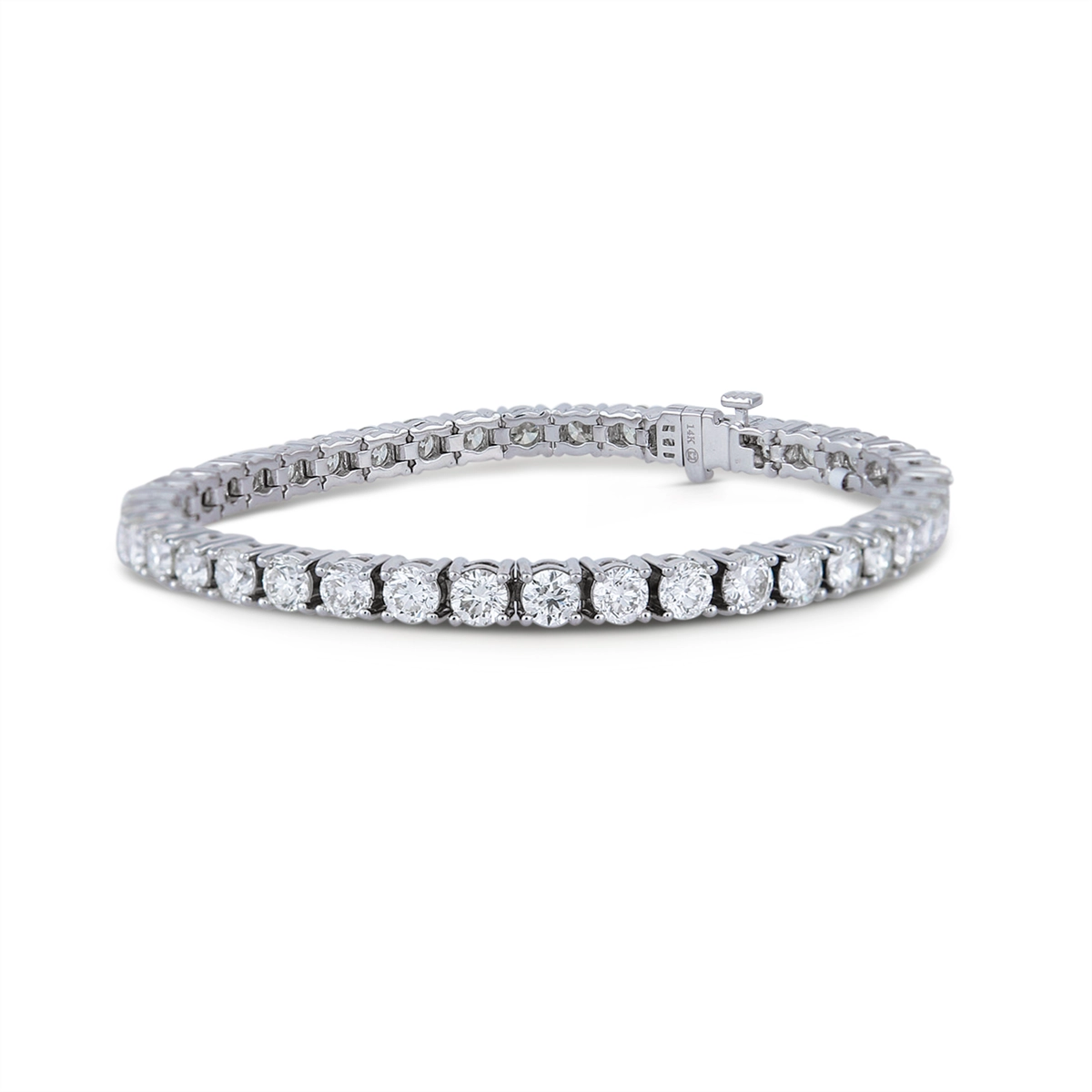 14K White Gold Diamond Tennis Bracelet