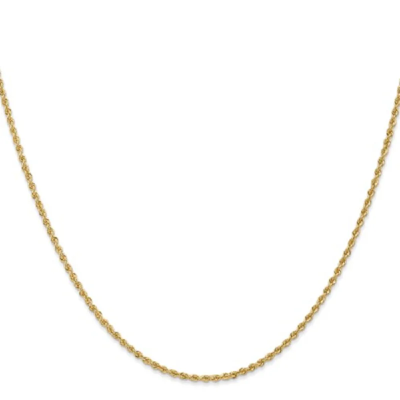 14k Yellow Gold 1.8mm Rope Chain