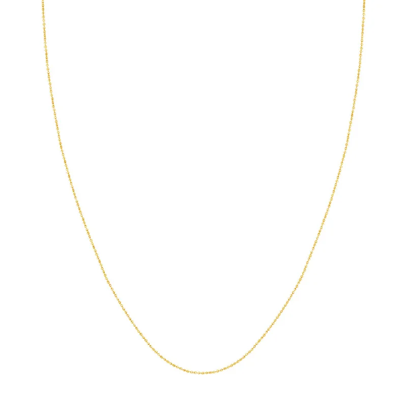 14k Yellow Gold 22" Adjustable Cable Chain