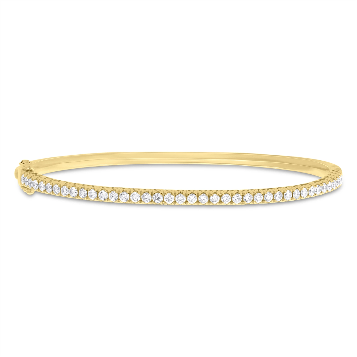 14K Yellow Gold Diamond Bangle Bracelet