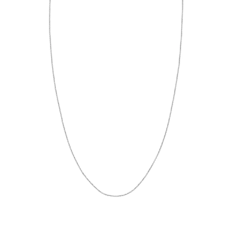 14kt White Gold 1.25mm Wheat Chain, 18"