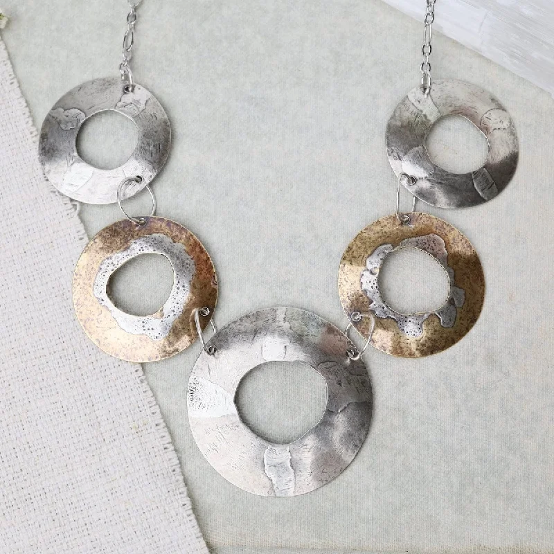 Rugged Circles Necklace