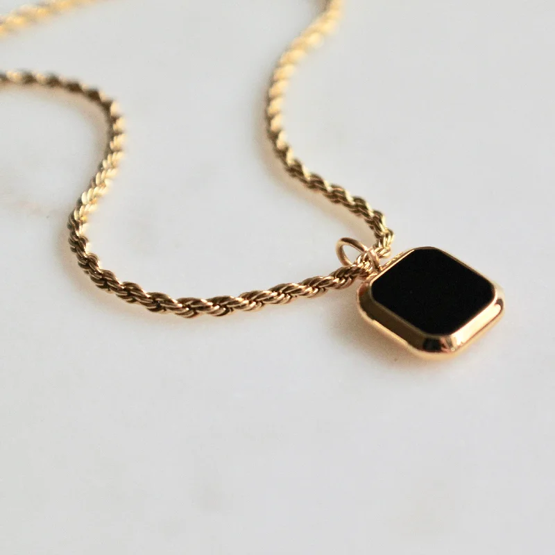 Black onyx necklace