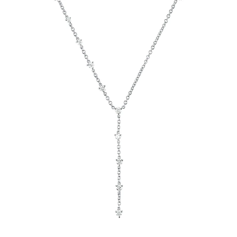 Sparkler Lariat - White Gold