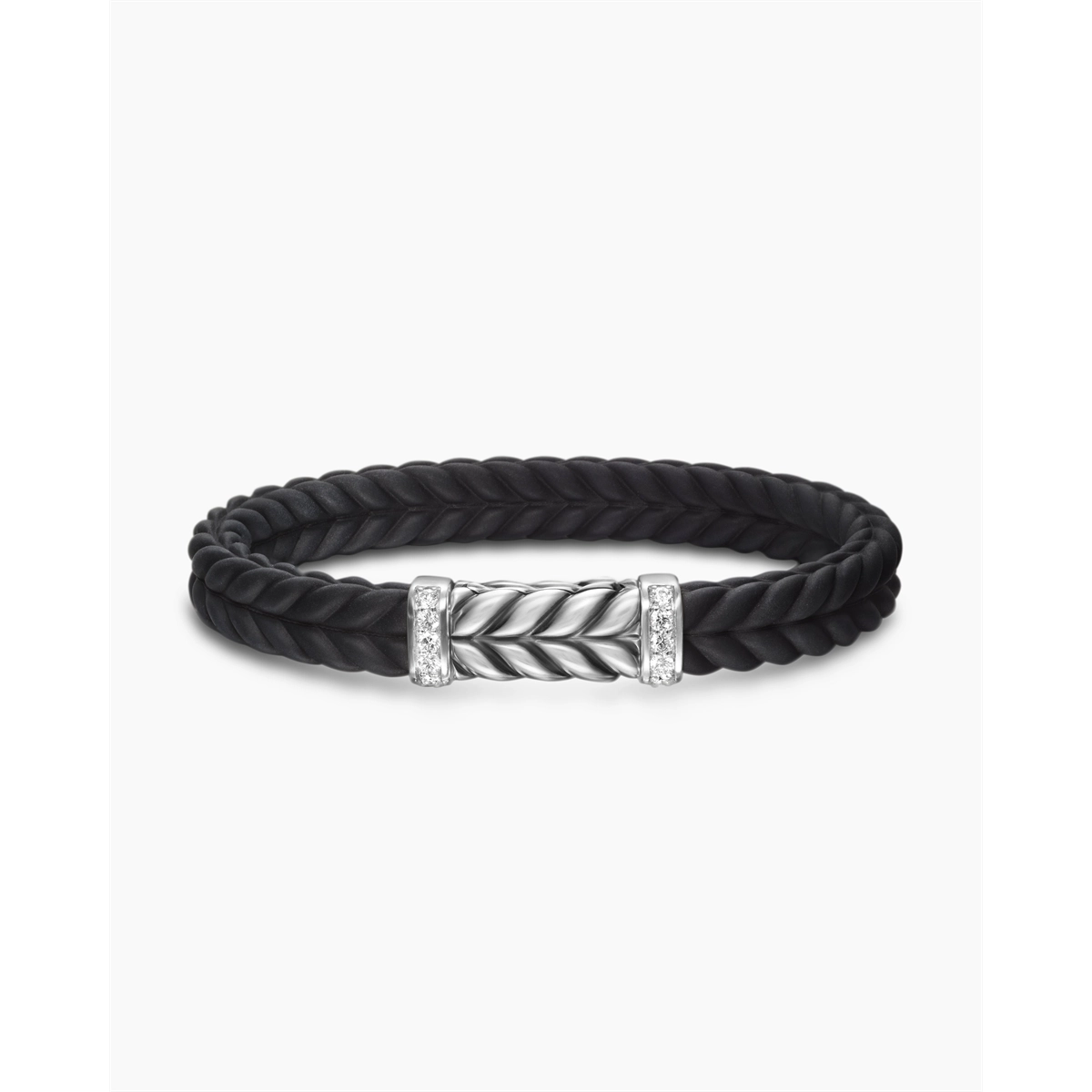 David Yurman 9mm Chevron Rubber Bracelet