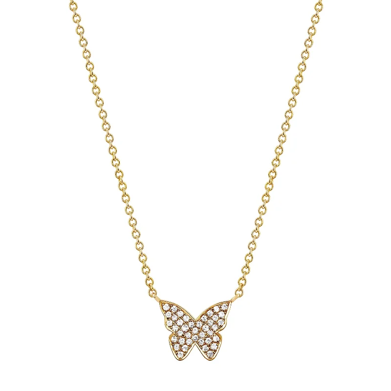 Butterfly Necklace - Yellow Gold