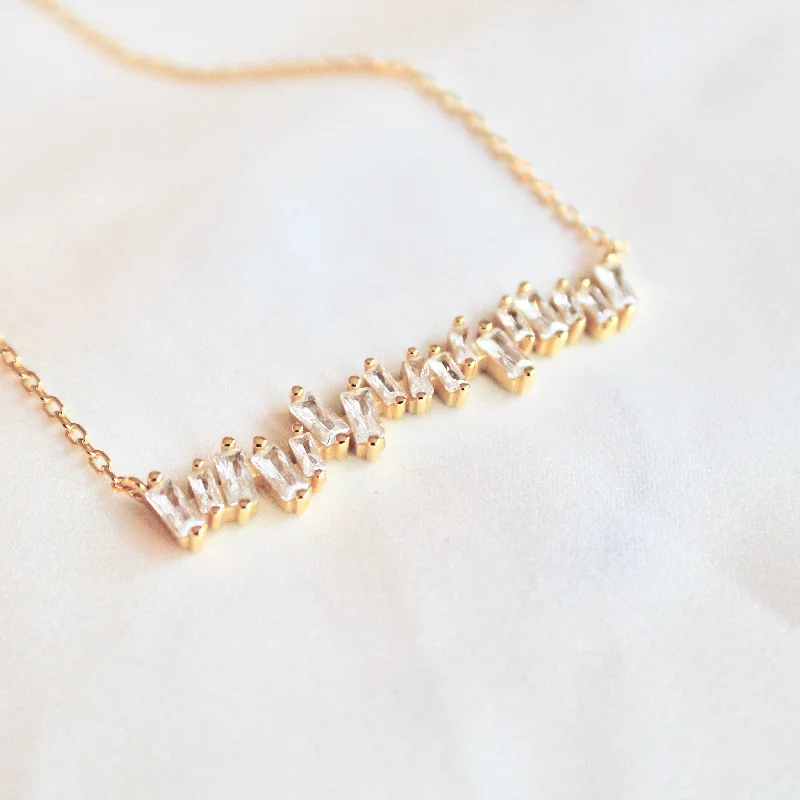 Emma baguette necklace