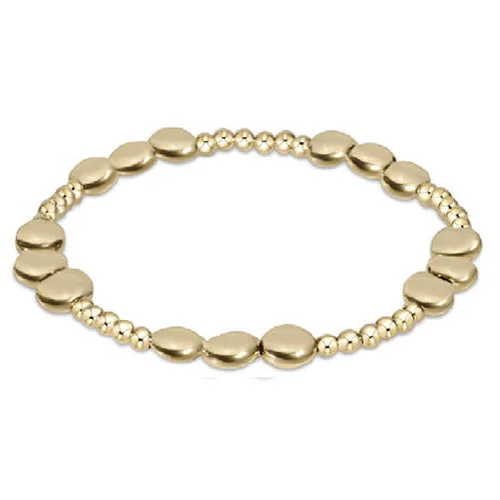 enewton Extends-Honesty Joy Pattern 6mm Bead Bracelet-Gold