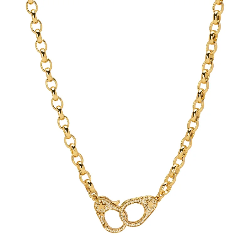 Sister Hook Heavy Belcher Diamond Necklace - 16"