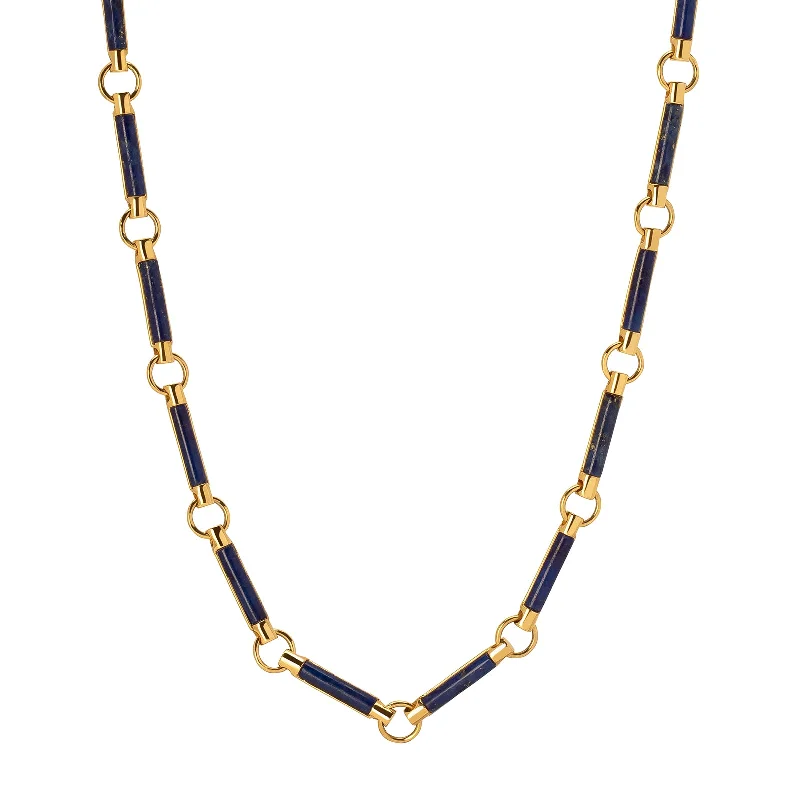 Stone Chain Choker - Lapis Lazuli