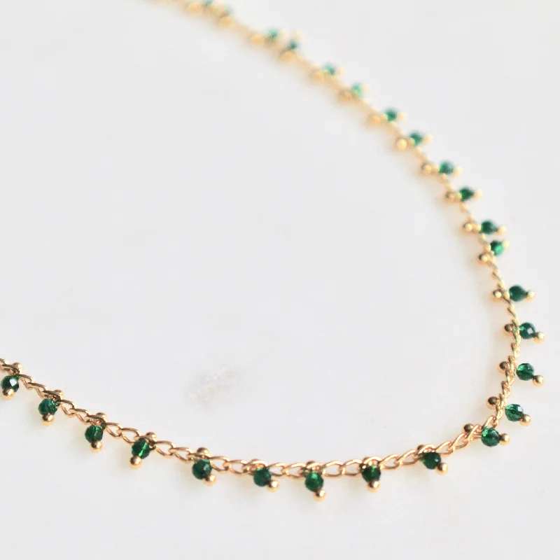 Green beaded necklace