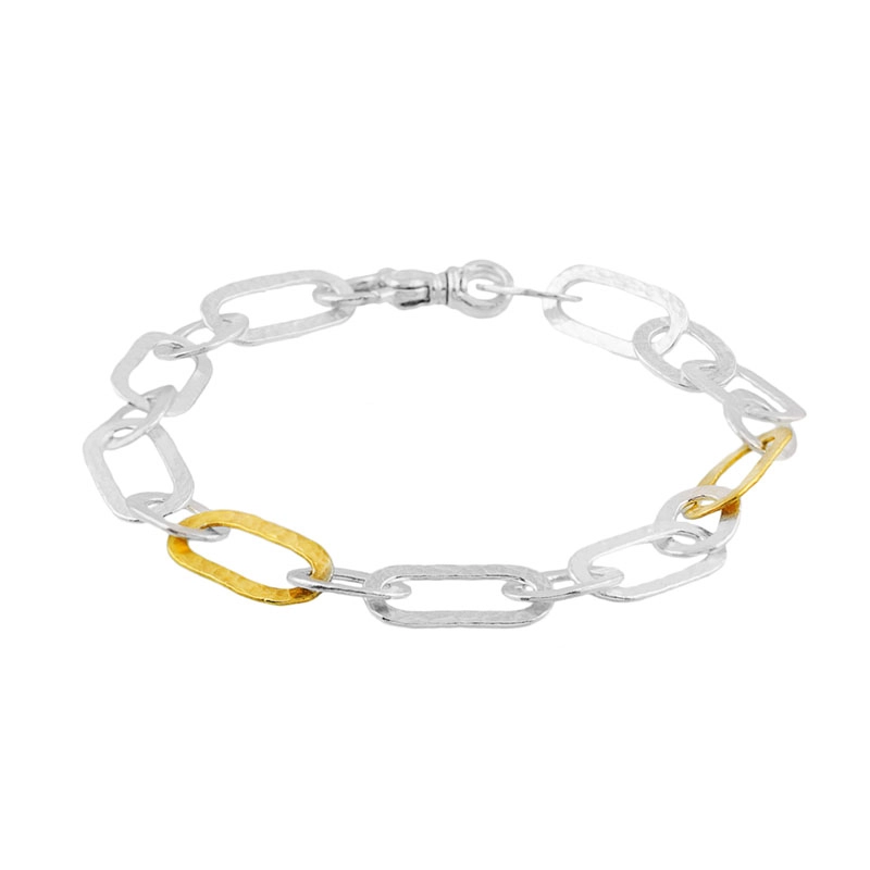 Gurhan Mango Sterling Silver & 24K Gold Link Bracelet