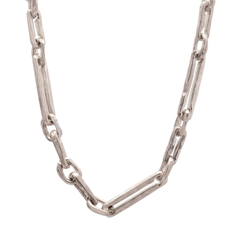 Alternating Link Chain - Silver