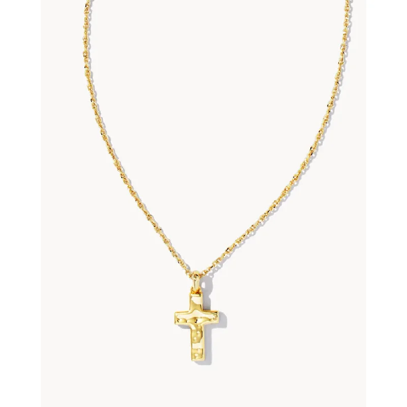 Kendra Scott Cross Pendant Necklace in Gold