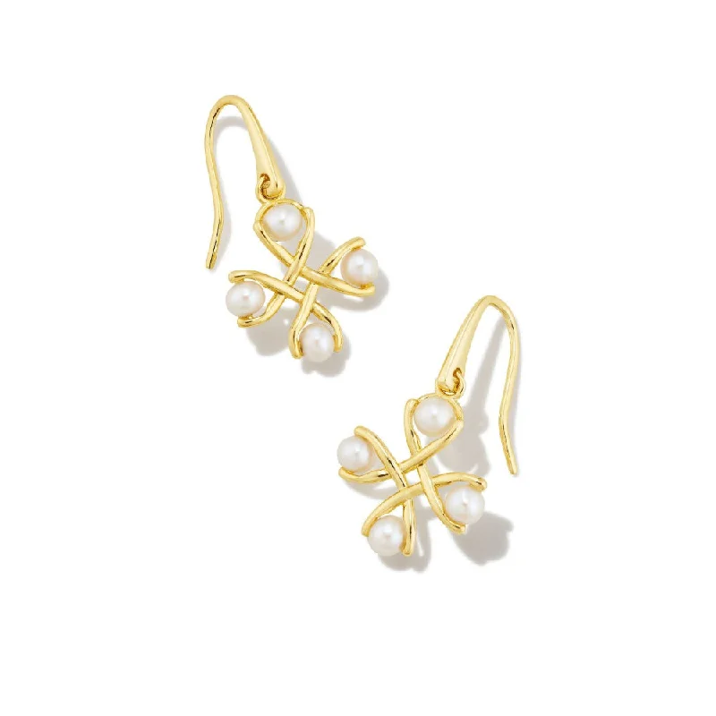 Kendra Scott Everleigh Pearl Drop earring-White Pearl