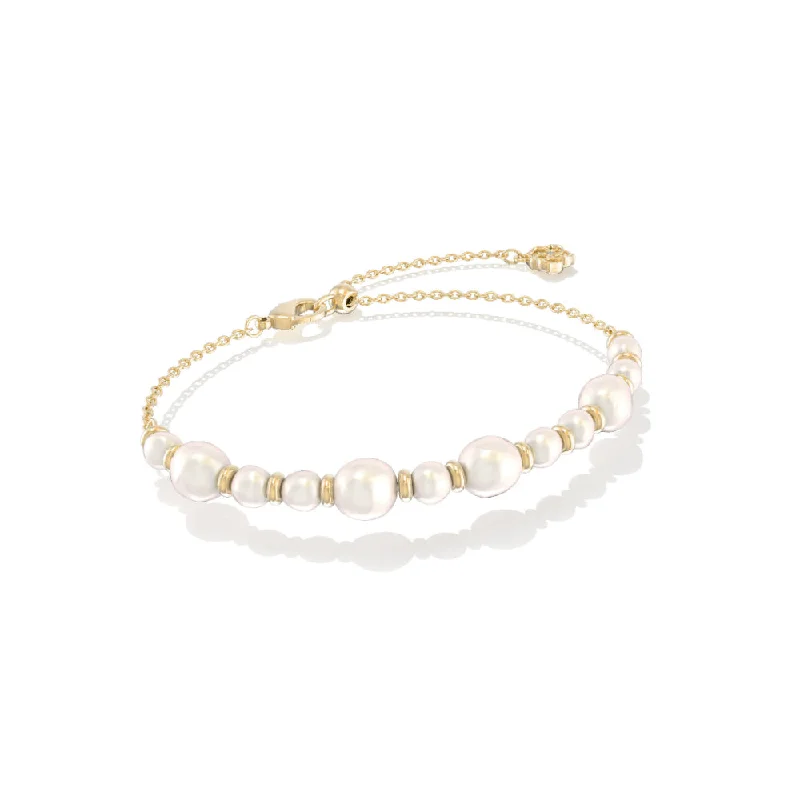 Kendra Scott Jovie Gold Beaded Delicate Chain Bracelet