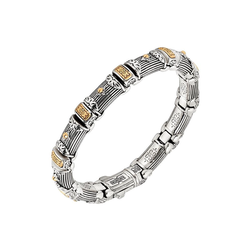 Konstantino Delos Silver and 18K Gold Doric Order Finesse Bracelet