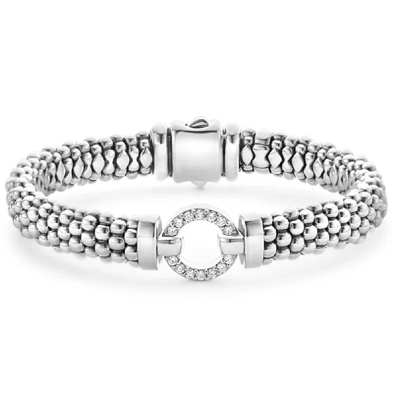 Lagos Enso Diamond Circle Caviar Bracelet