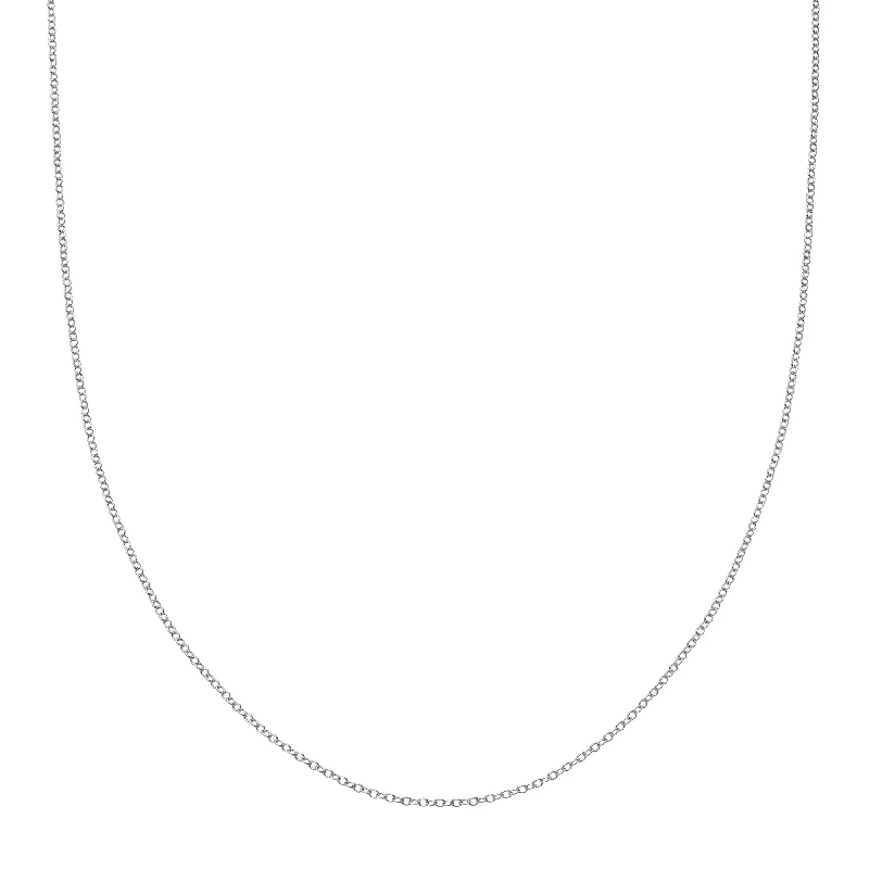 32" Chain - White Gold