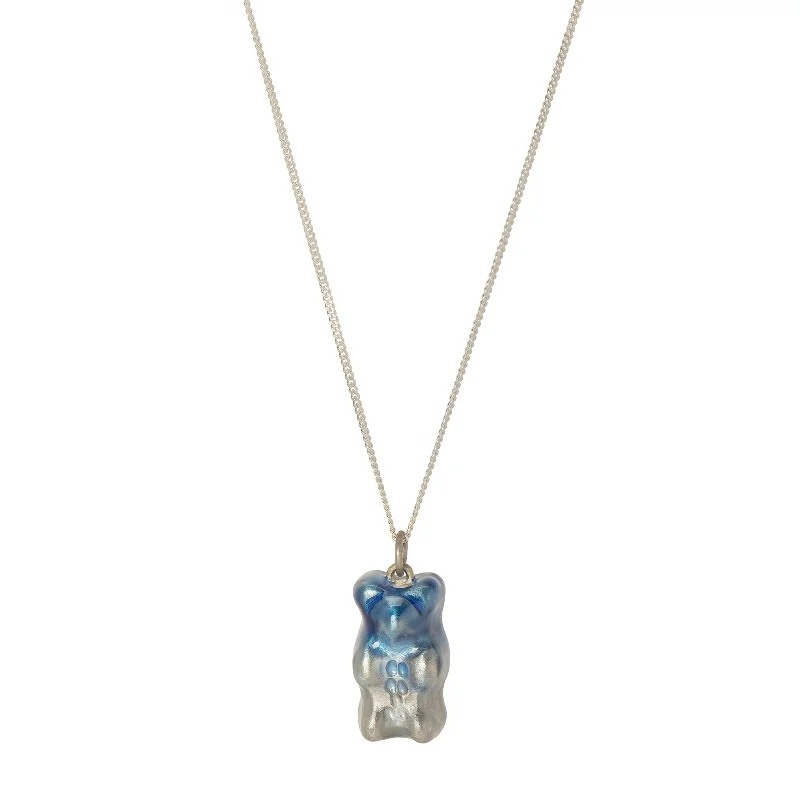 Gummy Pendant Necklace - Ombre Blue