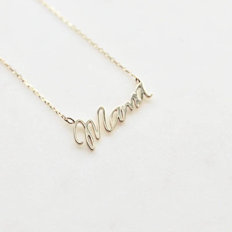 Mama sterling silver necklace