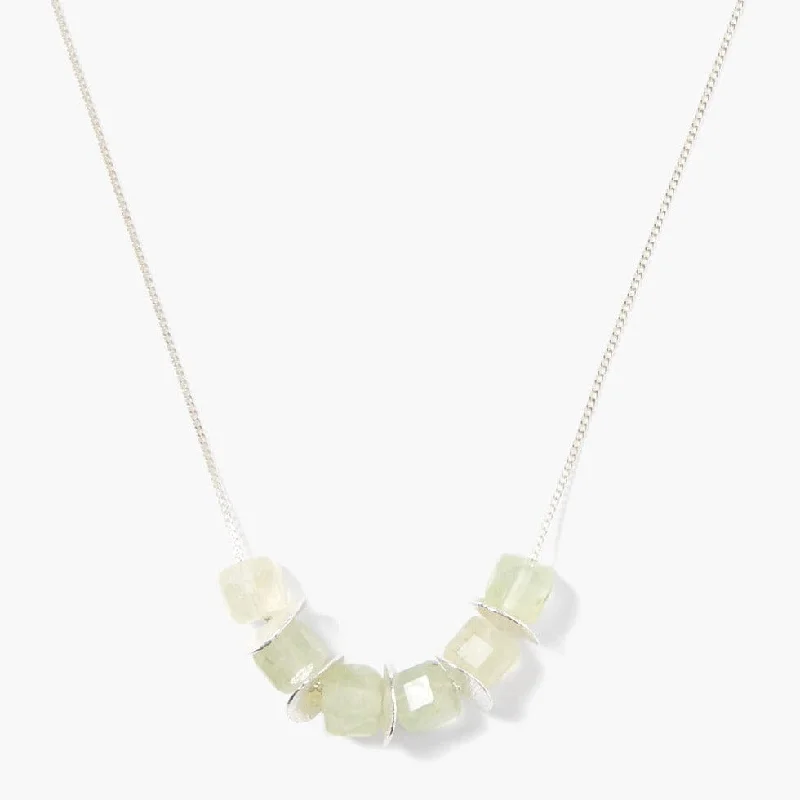 Prehnite Sequin Necklace