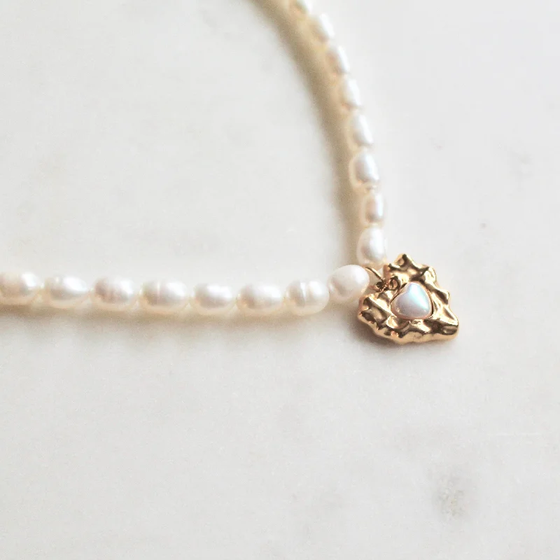 Pearl heart necklace