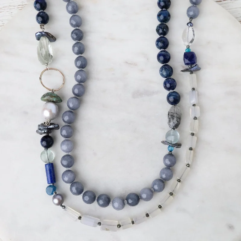 Lapis and Agate Mix Necklace