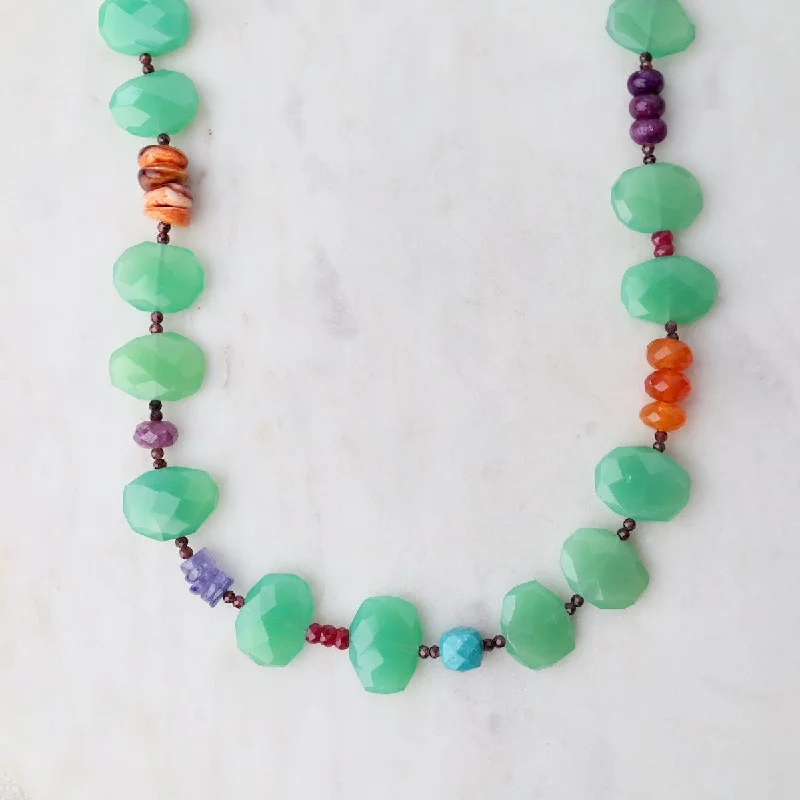 Chrysoprase Oval Necklace