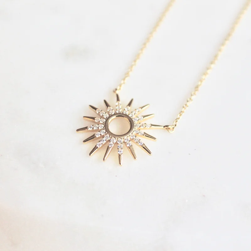 Starburst sterling silver necklace