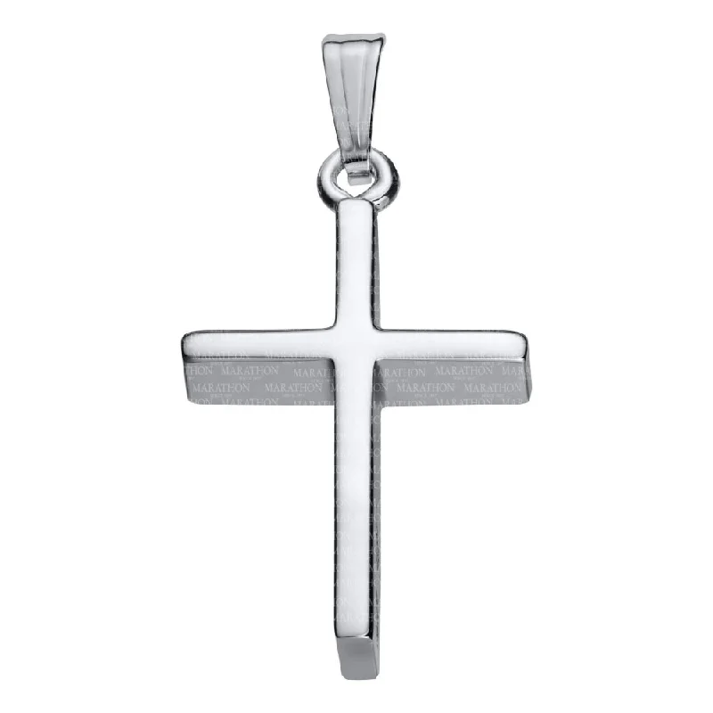 Sterling Silver Cross Pendant Necklace, 18"